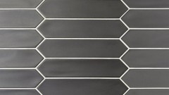 Керамическая Плитка Equipe Lanse black 25x5x0,9 глазурованный матовый
