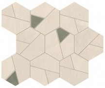 A0qn Ivory Mosaico Hex Olive 29x25 мм