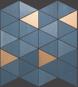 Керамическая Плитка Atlas Concorde Blue mosaico diamond gold wall